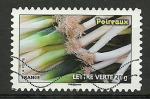 France timbre n 746 ob anne 2012 srie Lgumes pr une lettre verte Poireaux