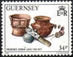 Guernesey 1988 - Cent. Corbin Lukis: objets archologiques - YT 427/SG 428 **