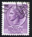 Italie 1968 Oblitr rond Used Stamp Coin Monnaie de Syracuse 25 Lire