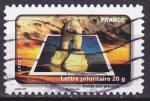 Timbre AA oblitr n414(Yvert) France 2010 - Fonte des glaciers, ours blanc