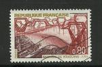 France timbre n 1583 oblitr anne 1969 srie touristique: Barrage Vouglans