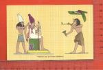 CPM  EGYPTE : Hieroglyphes, Pharaon Seti receiving offerings