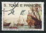 Timbre S. TOME THOME & PRINCIPE 1989 Obl N 952  Y&T  Bteaux