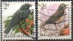 Belgique/Belgium - 2 Oiseaux type Buzin de 2F de faciale - YT 2458 & 2646 