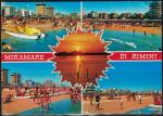 Italie Carte Postale Postcard vues de la Plage de Miramare di Rimini