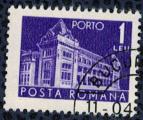 Roumanie 1967 Oblitr Used Bureau Central de La Poste 1 Lei bleu violet SU