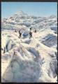 CPSM ANIMEE DE CHAMONIX  Alpinistes sur les sracs du glacier des Bossons  Aiguille du Midi