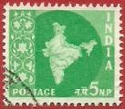 India 1958-63.- Mapa. Y&T 98. Scott 305. Michel 289.
