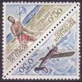 Timbres Taxe neufs ** n 34/35(Yvert) Congo 1961 - Avion et porteur de courrier