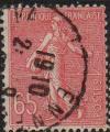 201 - Semeuse Ligne 65c rose - oblitr - anne 1924