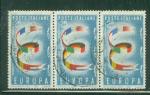 Italie 1957 Y&T 744 oblitr Bloc de 4 timbres EUROPA