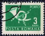 Roumanie 1967 Oblitr rond Used Post Horn Corne Postale 3 Bani Vert SU