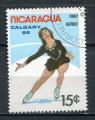 Timbre  NICARAGUA Poste Arienne 1987 Obl  N 1201 B Y&T Patinage Artistique
