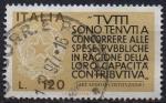 Italie : Y.T. 1297 - Incitation au paiement de l'Impt - oblitr - anne 1977