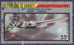 Timbre PA oblitr n 233(Yvert) Djibouti 1987 - Aviation, ligne Istres-Djibouti