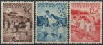 Antilles nerlandaises : n 223  225 nsg neufs sans gomme ou lavs, 1951
