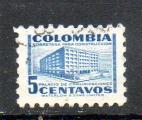 Colombie Yvert N464 Oblitr 1962 Reconstruction Hotel des postes