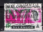 Malaysia - Selangor / 1965 / Sultan & fleurs / YT n 91, oblitr