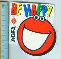 AGFA " Be Happy " - Autocollant // photo // reflex // argentique 