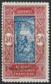DAHOMEY - 1922 - Yt n 74 - Ob - Cueilleur dans palmier 0,50c rouge et bleu