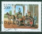 Benin 1998 Y&T 804 oblitr Chevaux Vhicule ancien contre incendie Merry Weath