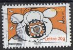 France 2006; Y&T n 3954 (aa 87); lettre 20g,  Cubitus, tte sur un timbre