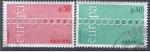 1971 ANDORRE 212-13 oblitrs, cachet rond, europa