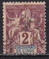 inde franaise - n 2  obliter - 1892