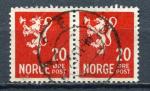 Timbre NORVEGE 1941  Obl N 229  Paire Horizontale Y&T  Armoiries