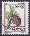 Timbre oblitr n 3252(Yvert) Pologne 1993 - Pomme de pin
