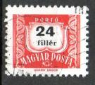 Hongrie Yvert Taxe N224B oblitr 1958 chiffre 24 filler