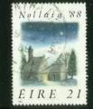 Irlande - oblitr - Nol 1988 - village sous la neige