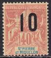 saint-pierre et miquelon - n° 101  neuf* - 1912 (aminci au verso)