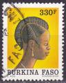 Timbre oblitr n 878(Yvert) Burkina Faso 1993 - Coiffure burkinab
