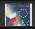 Belge N 3287  drapeaux des pays membres de l'Union Europenne Tchque 2004