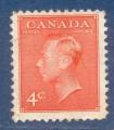 Canada N239A George VI 4c rouge-orange oblitr
