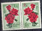 HONGRIE N 1431 et 1432 o Y&T 1961 1er Mai (Roses)