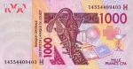 Afrique De l'Ouest Niger 2014 billet 1000 francs pick 615n neuf UNC