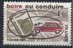 France 1981 Oblitr Used Boire ou Conduire voiture verre de boisson Y&T 2159