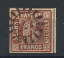 Allemagne - Bayern  N°5 Obl (FU) 1849/50 - Type II (Cercle régulier)