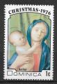 DOMINIQUE - 1976 - Yt n 496 - N** - Nol ; tableau ; la Vierge et l'Enfant ; Be
