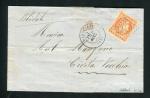 Rare lettre de Marseille pour Civitta Vecchia ( 1871 ) par le vapeur Blidah
