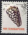 Singapour 1977 Oblitr Used Animal Mollusque Conus Marmoreus