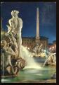 CPM Italie ROMA di notte Piazza Navona