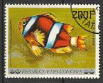 Comores 1977; Y&T n PA 128; 200F faune, poisson