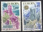 Andorre Fr. 1977; Y&T n 261-62; 1,00 & 1,40F, Europa, glise & chteau fort
