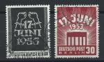 Allemagne Berlin N96/97 Obl (FU) 1953 - meutes du 17 juin