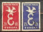 FRANCE N1173/1174 Oblitrs (europa 1958) - COTE 1.30 