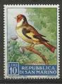 Saint-Marin 1960; Y&T n 484 *; 10L oiseau; Chardonneret