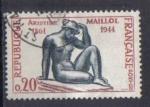 FRANCE 1960 - YT  1281 - Sculpteur Aristide Maillol - La pense 